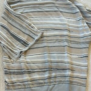 Striped women’s Shirt in Gray, silver  and Tan